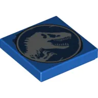 Tile 2 x 2 with T. Rex Jurassic Park print