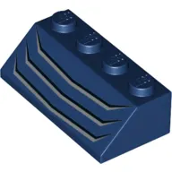 Brick Sloped 45° 2 x 4 with Car Grill Print