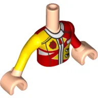 Minidoll Torso Girl with Race Suit, Zipper, Rose, Pockets