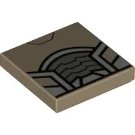 Tile 2 x 2 with Star Lord Mask print