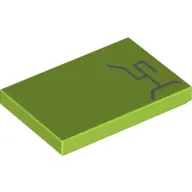 Tile 2 x 3 with Gamora Scar Print