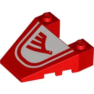 Brick Wedged, Sloped 4 x 4 Taper, with Stud Notches with Airline Wings Logo