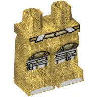 Hips and Pearl Gold Legs with White Belt, Knee Armor, Sandals