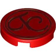 Tile Round 2 x 2 with Stylized 'TC' Print