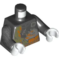 Torso, Odd Arms, Armour, Damaged, Belt, Chain Print, Left Black Arm, Right Pearl Titanium Arm, White Hands