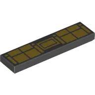 Tile 1 x 4 with Batman Utility Belt print