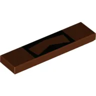 Tile 1 x 4 with Beard and Mustache Circular print