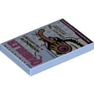 Tile 2 x 3 with 'QUIBBLER' Newspaper Print