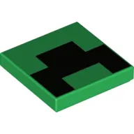 Tile 2 x 2 with Minecraft Pixels Black Rectangles print