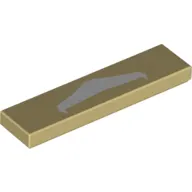 Tile 1 x 4 with White Mustache print
