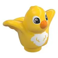 Duplo Animal Bird with White Chest and Orange Beak Print