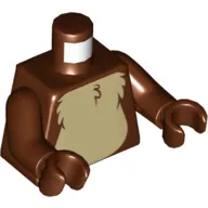 Torso Tan Fur Print, Reddish Brown Arms and Hands Print