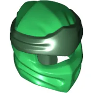 Wrap with Long Back Knot, Dark Green Band Pattern