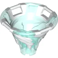 Cone Reverse with 4 Handles, Spinner, with Marbled White Pattern