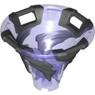 Cone Reverse with 4 Handles, Spinner, with Marbled Black Pattern