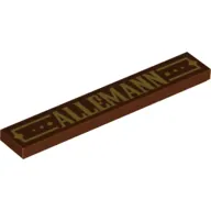Tile 1 x 6 with Gold 'ALLEMANN' Print