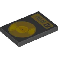 Tile 2 x 3 with Gold Record 'Everything Is Awesome' Print
