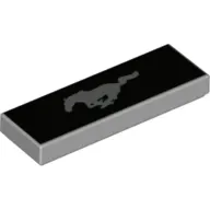 Tile 1 x 3 with Horse (Mustang) print