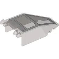 Windscreen 7 x 4 x 1 2/3 with Hinges with Light Bluish Grey Cockpit print