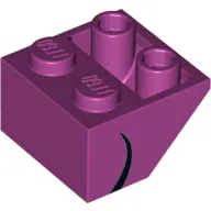 Brick Sloped Inverted 45° 2 x 2 with Curled Black Line