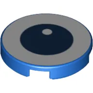 Tile Round 2 x 2 with Black Eye/Pupil print