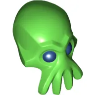 Minifig Head Special, Alien with 4 Mouth Tentacles and Blue Eyes Print