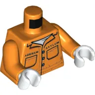 Torso Prisoner Suit, "Arkham Asylum" print, Orange Arms, White Hands