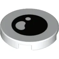 Tile Round 2 x 2 with Black Pupil, White Glare print