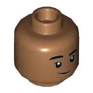 Minifig Head Ned Leeds, Smirk