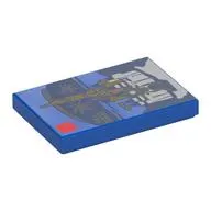 Tile 2 x 3 with Disney Castle LEGO Set print