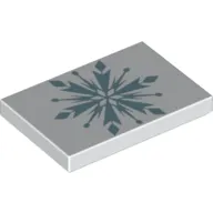 Tile 2 x 3 with Sand Blue Snowflake print