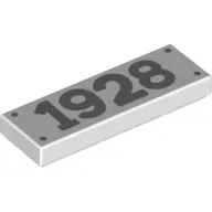 Tile 1 x 3 with '1928' print