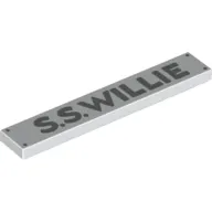 Tile 1 x 6 with 'S. S. Willie' print