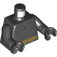 Torso Muscles with Gold Utility Belt Print, Black Arms and Hands