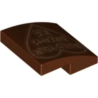 Brick Curved 2 x 2 x 2/3 with 'Build Your Dreams K.F' in a Heart Print