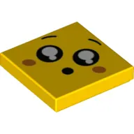 Tile 2 x 2 with Face, Big Open Eyes print