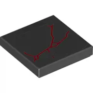Tile 2 x 2 with Red Cracks print