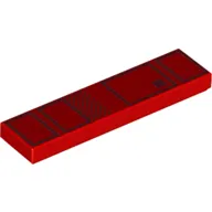 Tile 1 x 4 with Black Squares print