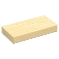 Duplo Tile 2 x 4 with Wood Grain Pattern