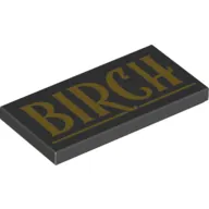 Tile 2 x 4 with 'BIRCH' Print