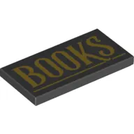 Tile 2 x 4 with 'BOOKS' Print