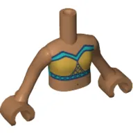 Minidoll Torso Girl with Pearl Gold, Medium Azure Bikini