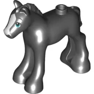 Animal, Horse / Foal, with Dark Turquoise Eyes, White Blaze Print
