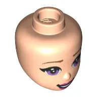 Minidoll Head Medium Lavender Eyes, Pink Lips, Teeth