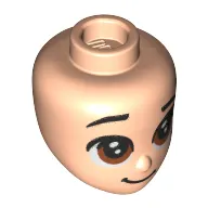Minidoll Head Reddish Brown Eyes