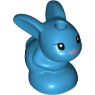 Animal, Rabbit / Bunny, Baby Sitting with Black Eyes and Lavender Nose Print