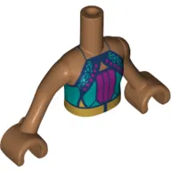 Minidoll Torso Girl, Dark Turquoise/Dark Purple Top, Dark Blue Laces, Light Orange Belt