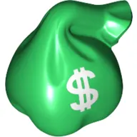 Bag / Sack with Handle and '$' / Dollar Sign Print