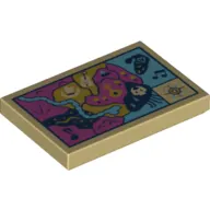 Tile 2 x 3 with Map Print