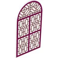 Glass for Frame 1 x 6 x 7 with Bow with Dark Red/Gold Pattern print